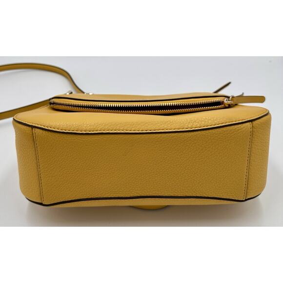 Kate Spade Leila Medium Flap Shoulder Bag Crossbody Sunflower Fields Yellow CUTE - Picture 12 of 16